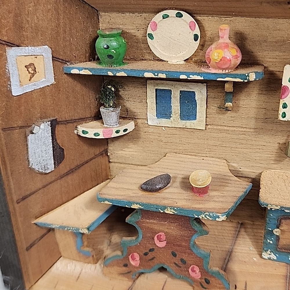 Swiss Rustic Miniature Kitchen Diorama - Picture 4 of 11